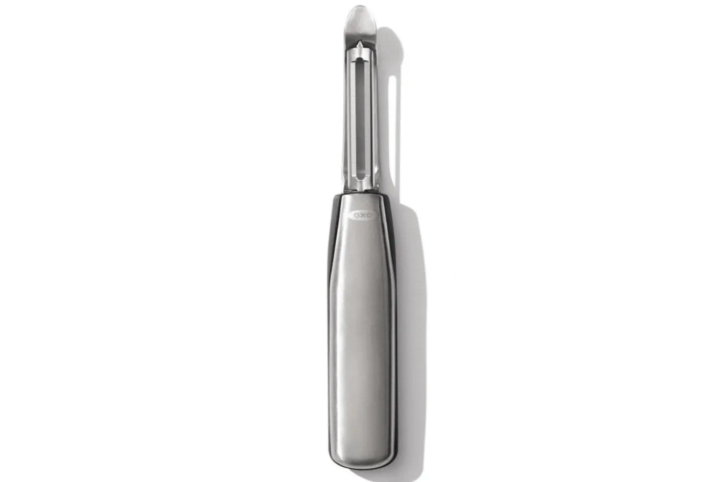 Éplucheur à légumes OXO Steel oscillant manche en inox et santoprène