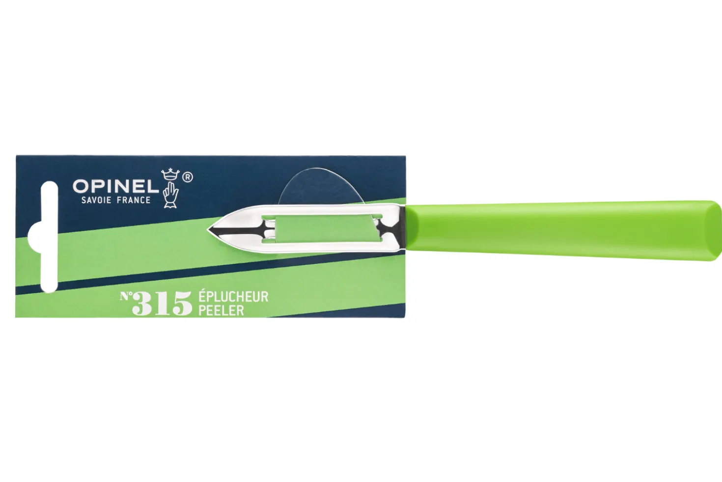 Éplucheur Opinel Les Essentiels + n°315 lame 6cm manche en polymère vert