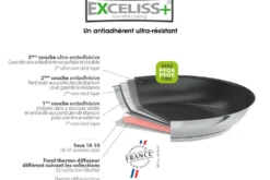 Poêle antiadhésive Cristel Strate Amovible en acier inox 18/10