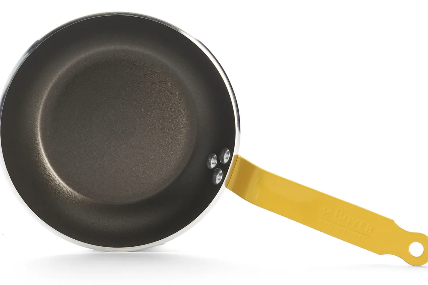 Poêle antiadhésive De Buyer Choc Resto Induction jaune en aluminium