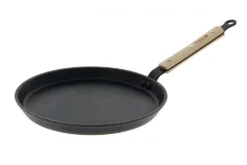 Poêle à crêpes antiadhésive De Buyer Choc B Bois en aluminium forgé et manche en hêtre