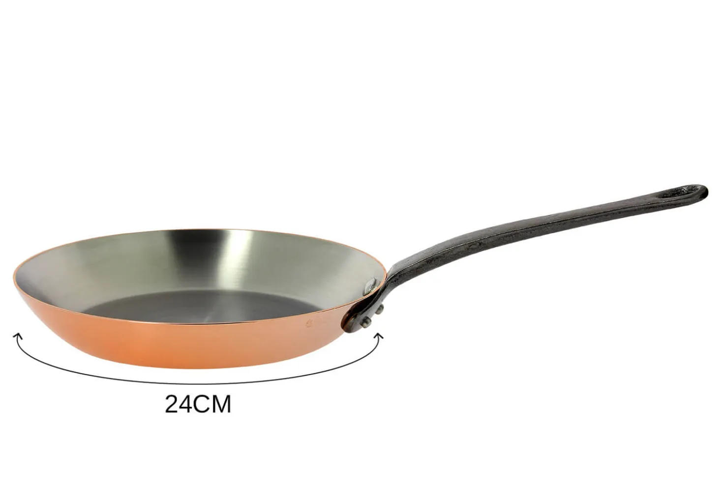 Poêle à frire en cuivre De Buyer Inocuivre poignée en fonte d'acier