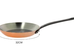 Poêle à frire en cuivre De Buyer Inocuivre poignée en fonte d'acier