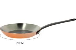 Poêle à frire en cuivre De Buyer Inocuivre poignée en fonte d'acier
