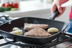 Poêle grill antiadhésive Beka Energy 28x28cm en fonte d'aluminium