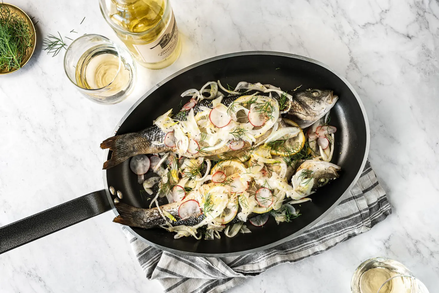 Poêle à poisson antiadhésive De Buyer Choc Resto Induction 36cm en aluminium