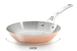 Poêle ronde en cuivre inox De Buyer Prima Matera poignée en fonte d'inox compatible induction