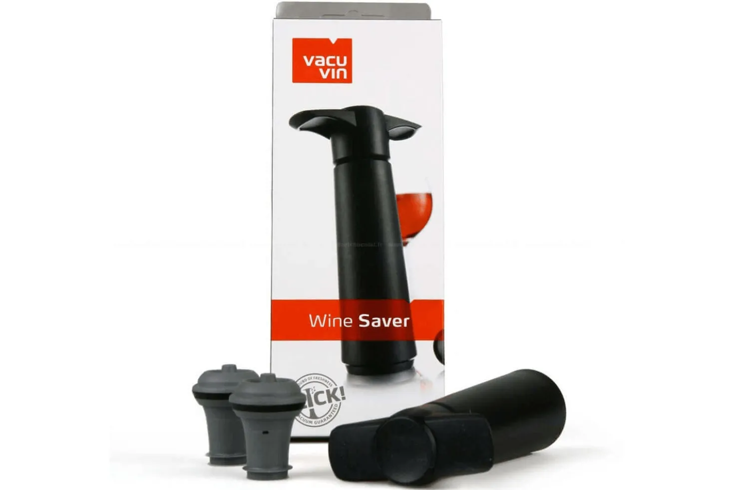Pompe à vide Vacu Vin + bouchons - Retire l'air d'une bouteille