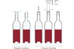 Pompe à vide Vacu Vin + 2 bouchons à vin
