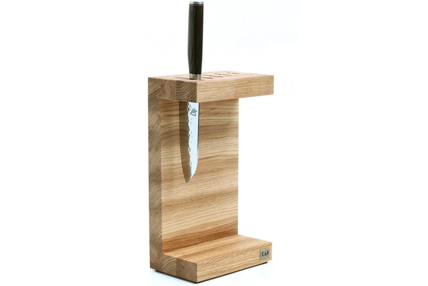Porte couteaux KAI en chêne pour 5 couteaux de cuisine
