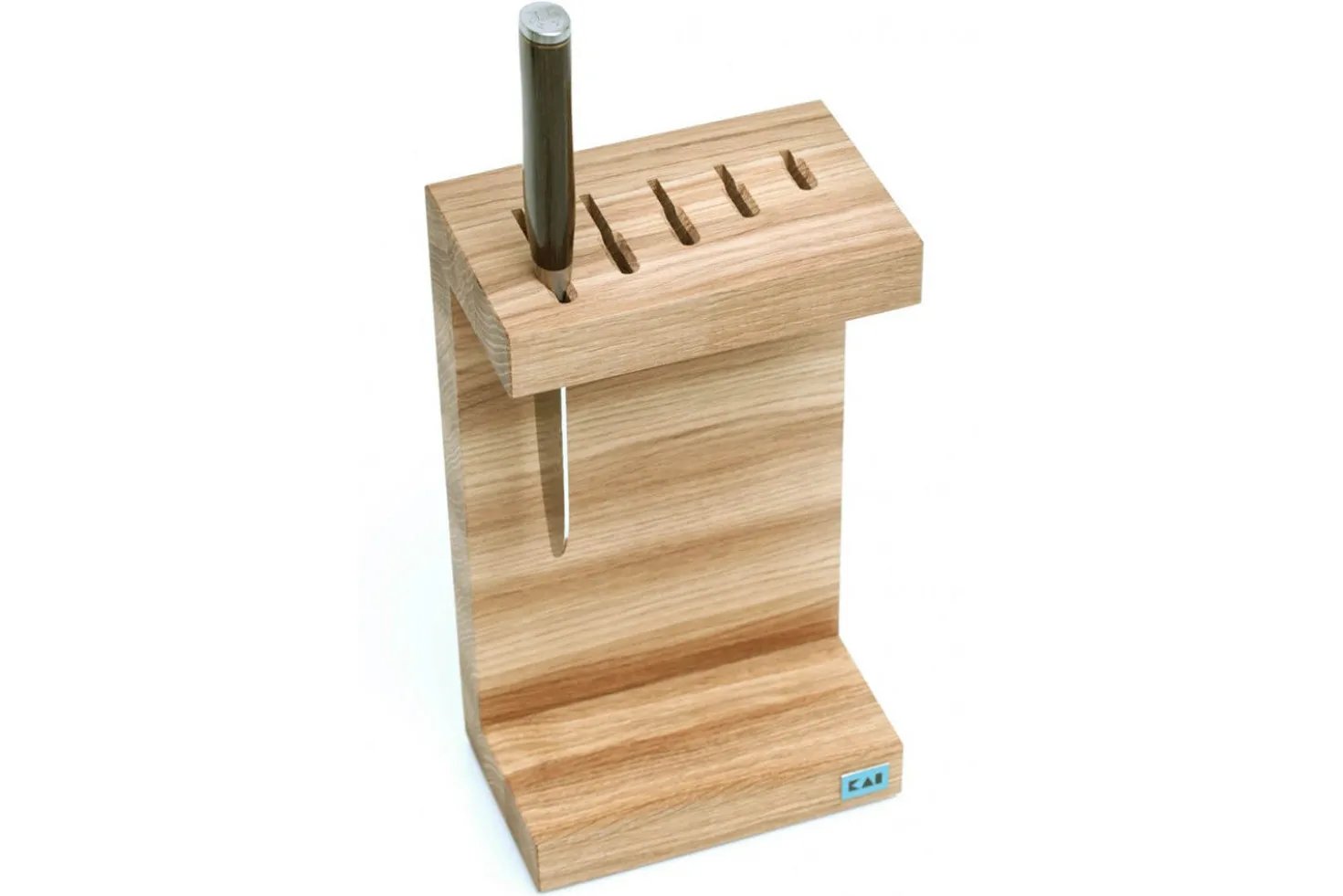 Porte couteaux KAI en chêne pour 5 couteaux de cuisine