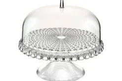 Présentoir à gâteau transparent avec cloche Guzzini Tiffany en acrylique Ø30cm