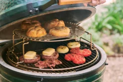 Rack multi-niveau avec grille ronde inox pour Big Green Egg Large