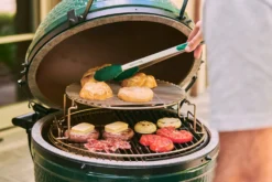 Rack multi-niveau avec grille ronde inox pour Big Green Egg Large