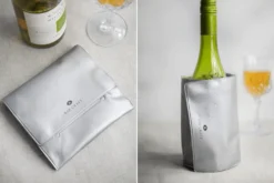 Rafraîchisseur à vin BarCraft en PVC coloris argent avec fermeture velcro ajustable