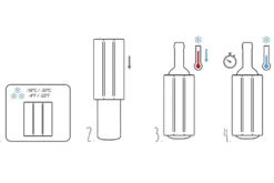 Rafraîchissoir Vacu Vin Rapid Ice pour bouteilles de vin