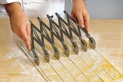 Rouleau multicoupe métal simple 7 roulettes lisses acier inox