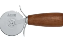 Roulette à pizza Triangle manche bois + coffret