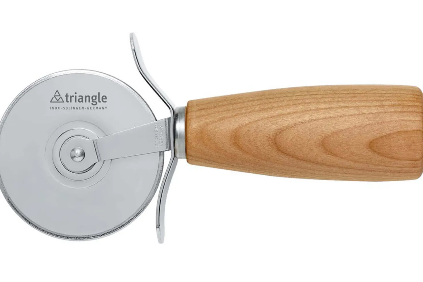 Roulette à pizza Triangle manche bois + coffret
