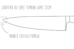 Réparation / restauration d'une lame de couteau de cuisine