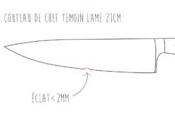 Réparation / restauration d'une lame de couteau de cuisine