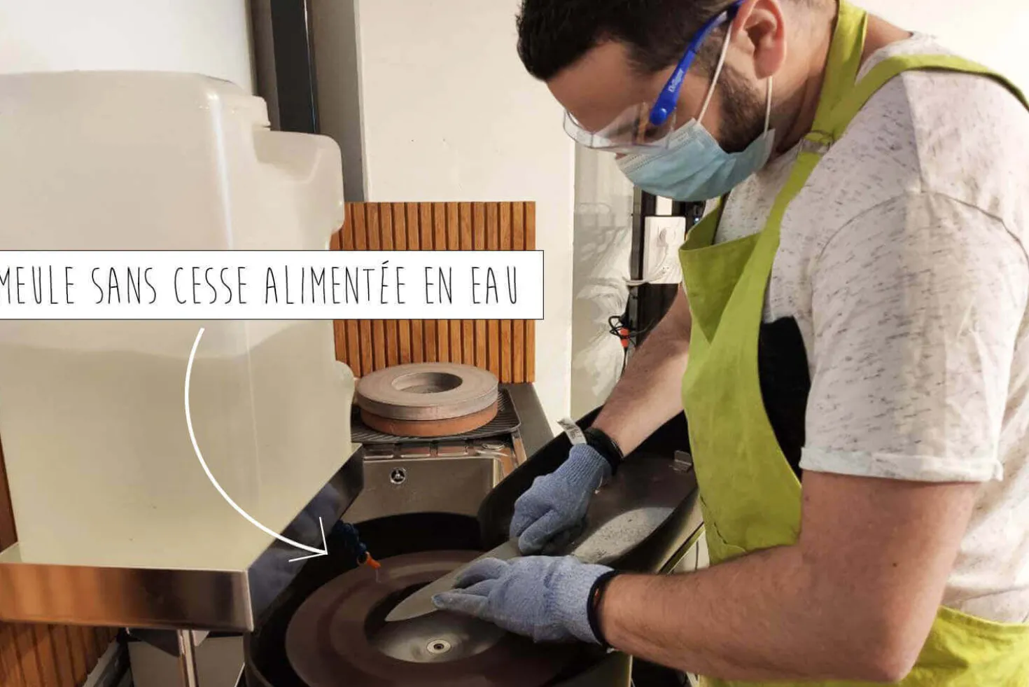 Réparation / restauration d'une lame de couteau de cuisine