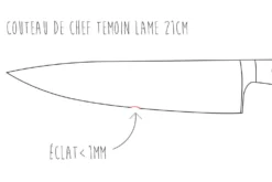 Réparation / restauration d'une lame de couteau de cuisine