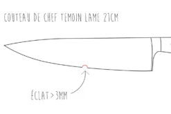 Réparation / restauration d'une lame de couteau de cuisine