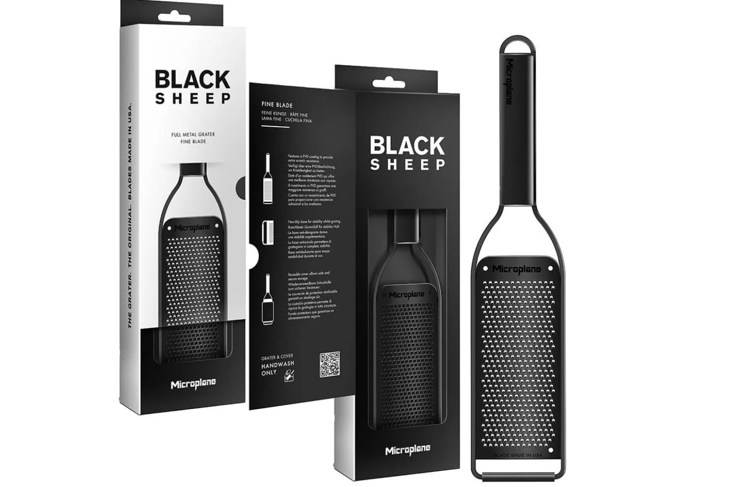 Râpe Microplane Black Sheep grains fins - 13,6cm