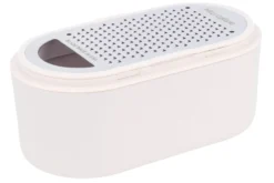 Râpe Microplane 3-en-1 blanche avec boîte de conservation et double couvercle