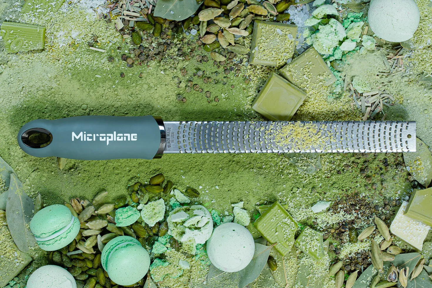 Râpe-zesteur Microplane Premium Classic Vert Eucalyptus - 20,3cm