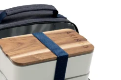 Sac isotherme Akinod 11:58 bleu jeans + Bento blanc 1,4L