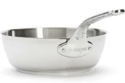 Sauteuse bombée De Buyer Milady 24cm en acier inoxydable