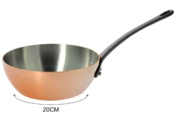 Sauteuse bombée en cuivre De Buyer Inocuivre poignée en fonte d'acier
