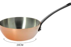 Sauteuse bombée en cuivre De Buyer Inocuivre poignée en fonte d'acier