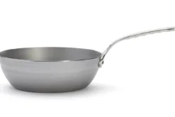 Sauteuse paysanne De Buyer Mineral B Pro 28cm en acier et poignée en fonte d'inox