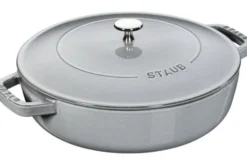 Sauteuse Staub Chistera en fonte émaillée gris graphite