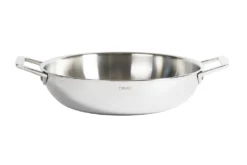 Sautoir Cristel Castel'Pro en acier inoxydable 18/10 5 ply avec 2 anses fixes
