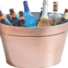 Seau à champagne et refroidisseur de vin Barcraft en acier galvanisé finition cuivrée