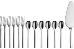 Service à gâteau WMF Nuova 13 pièces en acier inox 18/10 Cromargan