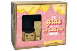 Service à raclette à la bougie Cookut Lumi pour 2 motif origami noir - Le gras c'est la vie
