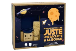 Service à raclette à la bougie Cookut Lumi pour 2 motif feuilles bleu - Ne promettez pas la Lune