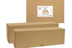 Set 2 boîtes pour cake/bûche Scrapcooking en carton kraft - 35x11x11cm