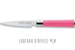 Set 2 couteaux Dick Pink Spirit office + santoku manche rose
