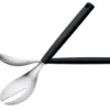 Set 2 couverts à salade Triangle en inox brossé et manche en polypropylène