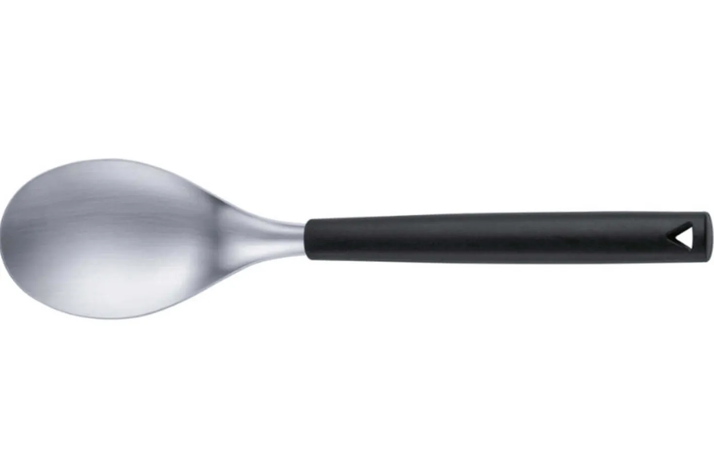 Set 2 couverts à salade Triangle en inox brossé et manche en polypropylène