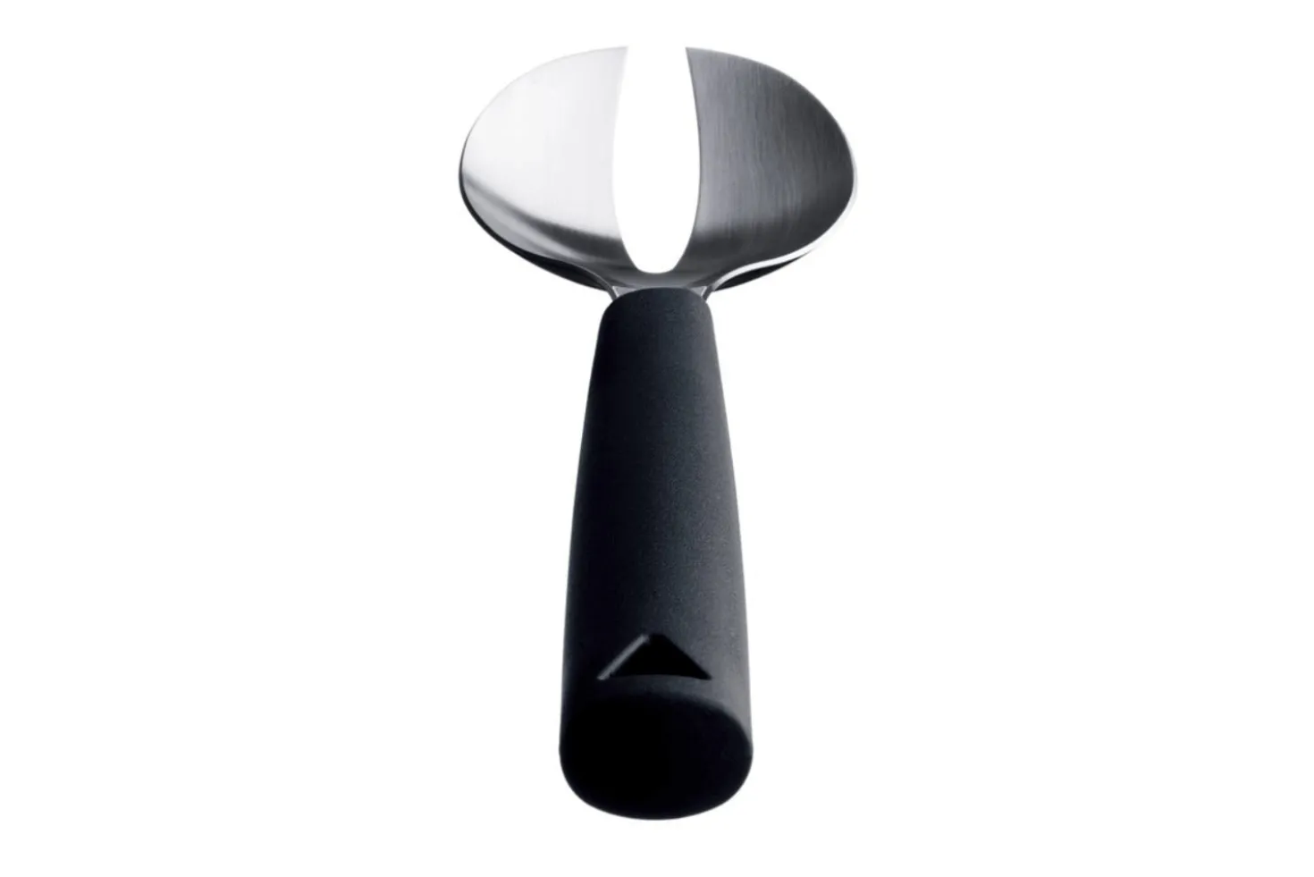 Set 2 couverts à salade Triangle en inox brossé et manche en polypropylène