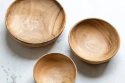 Set de 3 bols de service Artesà en bois d'acacia