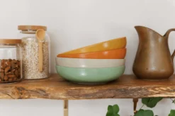 Set de 4 bols à pâtes KitchenCraft Idilica en grès multicolore 21cm
