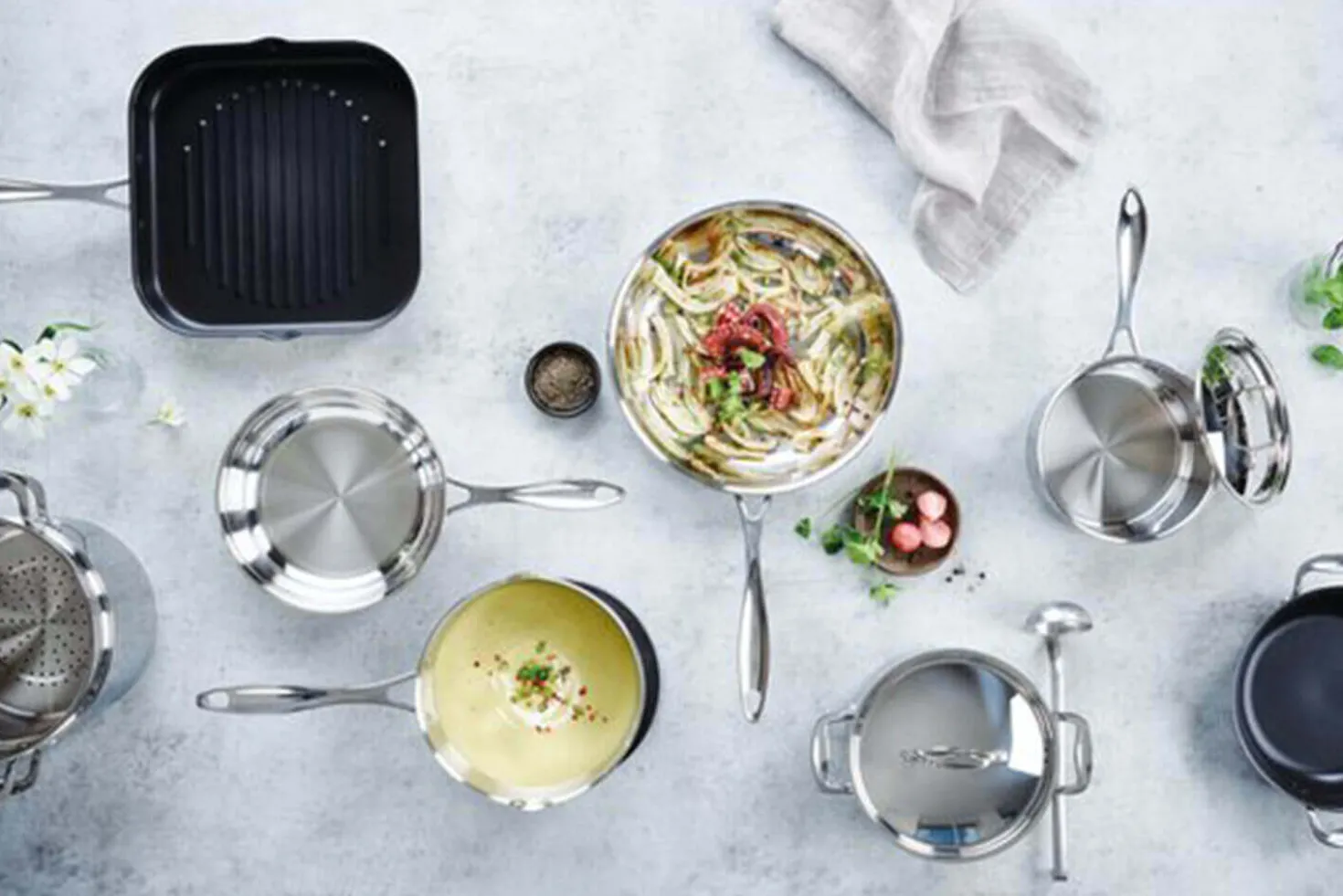 Set de 4 casseroles Beka Chef en inox 14, 16, 18 et 20cm